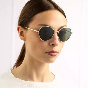 Karl Lagerfeld KL328S 721 Sunglasses (green lens, rose gold frame, tortoise shel